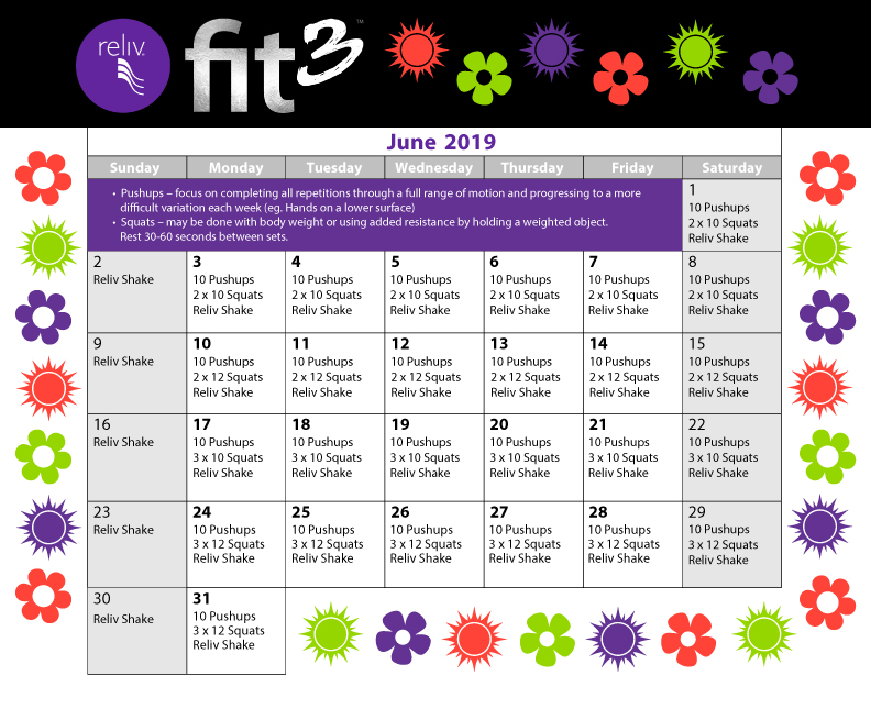 Reliv June Daily Moves